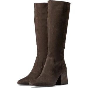 NEW Blondo Tessa Waterproof Knee-High Chocolate  suede block heel zip  boots